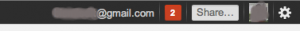 Right side appearance of the Google bar
