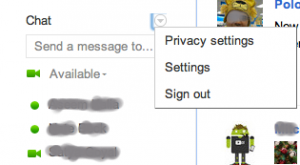 Circles of chat privacy settings