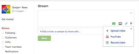 Video blogging : Record and share video with your circles