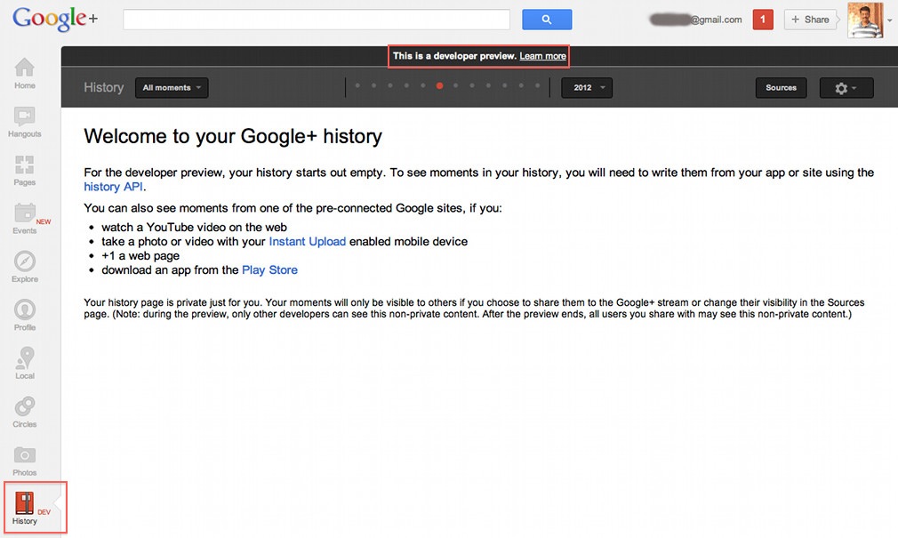 Google+ History Api : Moments a Google+ Way of Facebook Timeline Coming Soon!