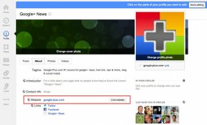 Link your website to your google+ page and increase brand visibility