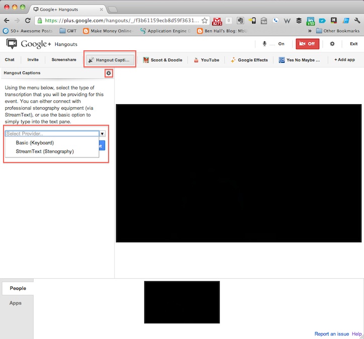 hangout captions app install