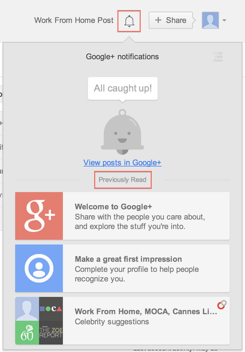 All New Google+ Notifications Layout With Bell Icon Released!